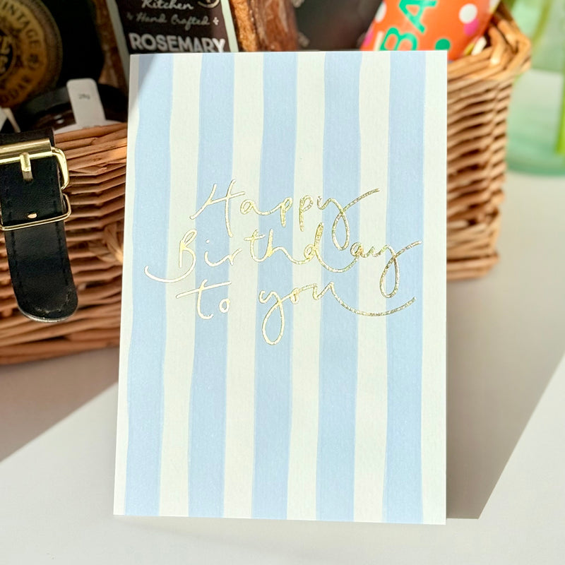 Blue stripe birthday